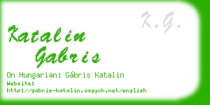 katalin gabris business card