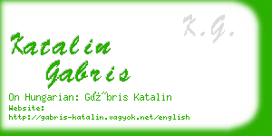 katalin gabris business card